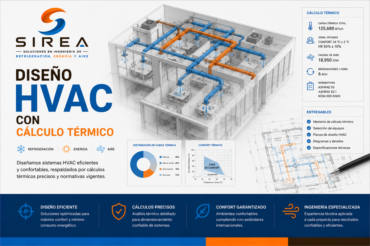 DISEÑO HVAC CON CÁLCULO TÉRMICO